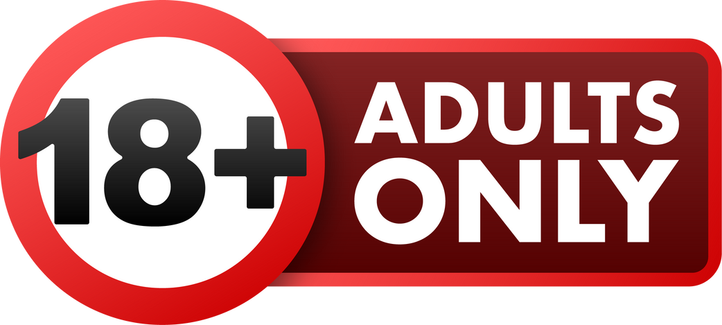 Adults only, 18 plus. Sensitive content. Explicit video. Vector stock illustration.